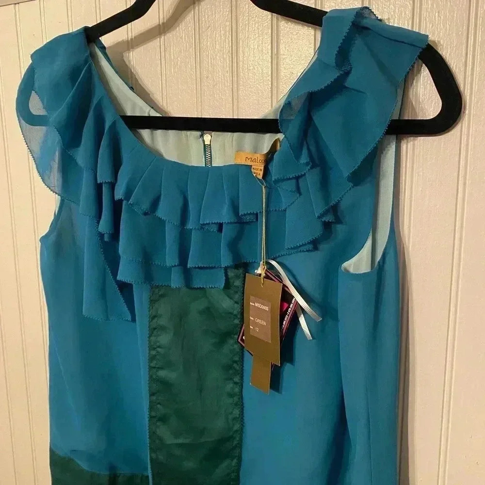 Maloom colorblock 100% cotton dress - Picture 9 of 9